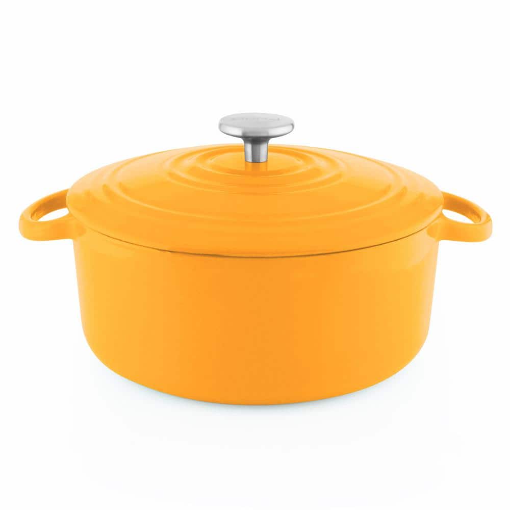 New Brooklyn Steel Co. Atmosphere 5-Qt. Yellow Dutch Oven with Lid Sealed
