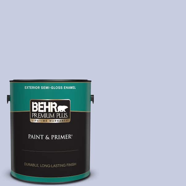 BEHR PREMIUM PLUS 1 gal. #620C-2 Lilac Bisque Semi-Gloss Enamel Exterior Paint & Primer