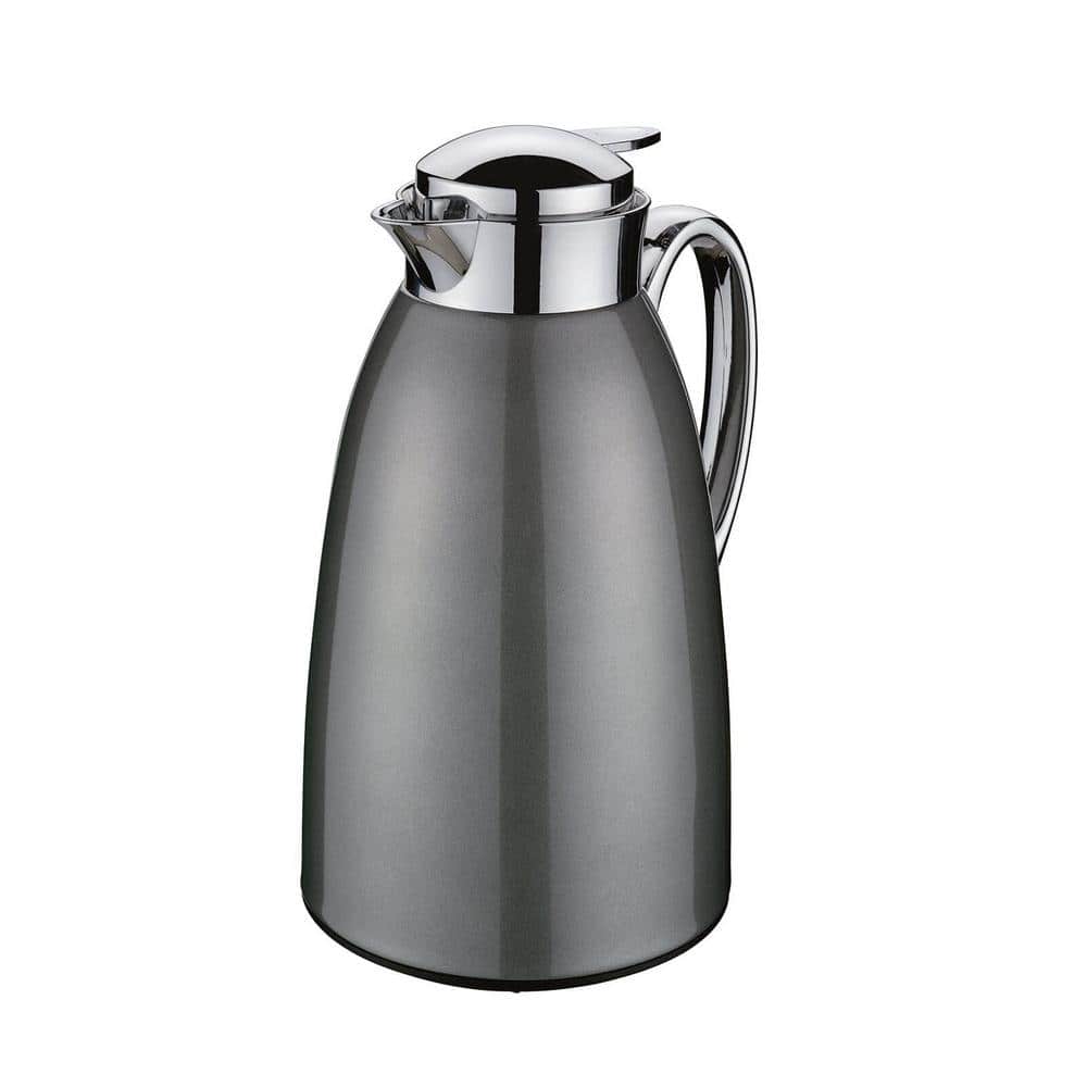 Gray Stainless Steel Insulated Carafe with Glass Liner