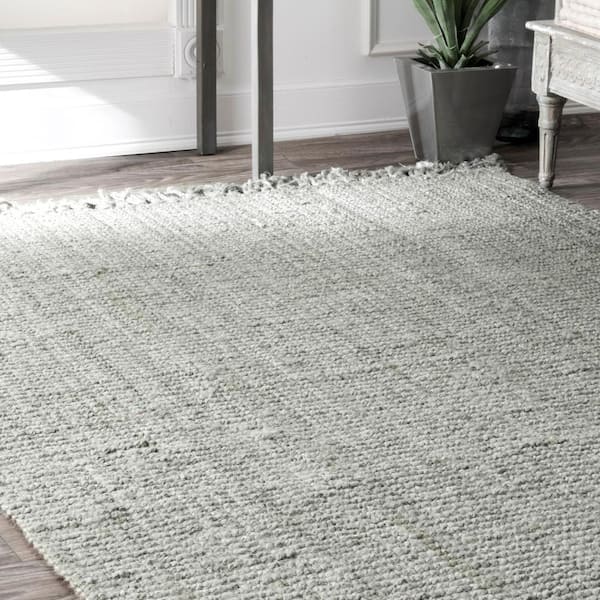 nuLOOM Natura Chunky Loop Jute Gray 4 ft. x 6 ft. Area Rug NCCL01G