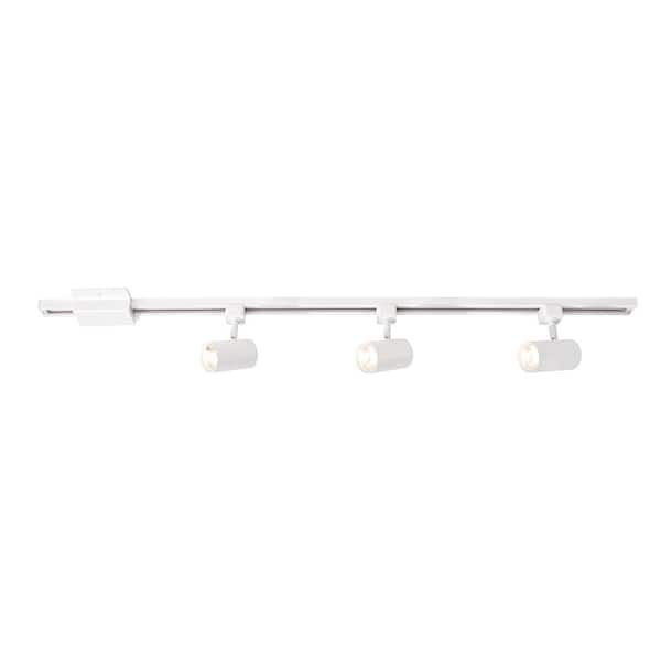 Hampton Bay 44 in. Black 3-Light Integrated LED Linear Track Cylinder Kit
