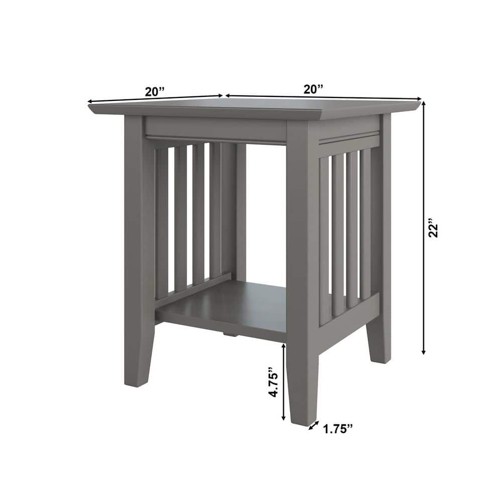Mission Walnut End Table - thumbnail 3