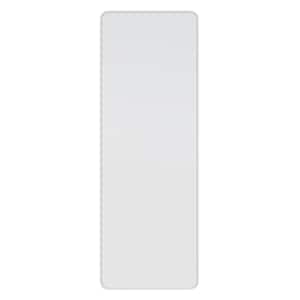 24 in. W x 67 in. H Framed Radius Corner Stainless Steel Mirror in White