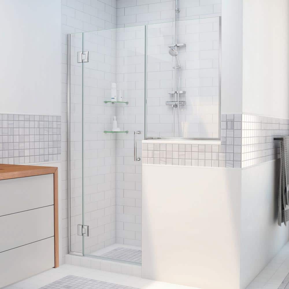 Unidoor-X 66 to 66.5 in. x 72 in. Frameless Hinged Shower Door in Chrome price history on PriceWatchPro