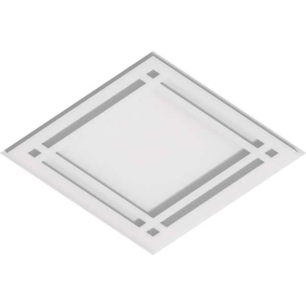 Ekena Millwork 1 in. P X 16 in. W X 10-5/8 in. H Diamond Architectural Grade PVC Contemporary Ceiling Medallion