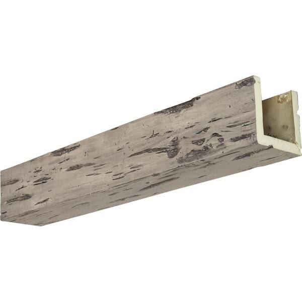 Ekena Millwork 10 in. x 12 in. x 22 ft. 3-Sided (U-Beam) Pecky Cypress Burnished Pine Faux Wood Ceiling Beam