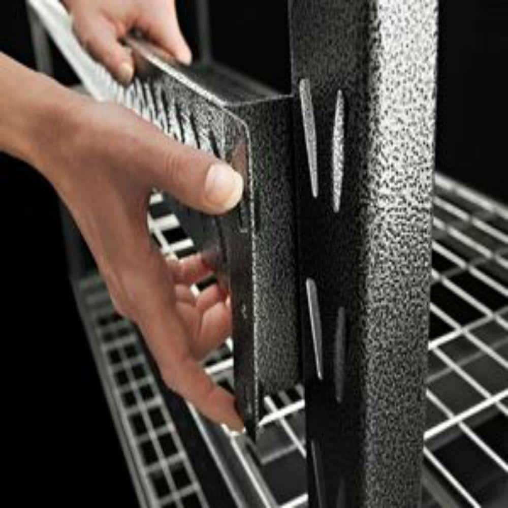 Heavy-Duty 60-Inch Black Welded Steel Garage Shelving Unit