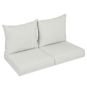 23 x 23.5 x 5 (4-Piece) Deep Seating Outdoor Loveseat Cushion in Cavo Smoke