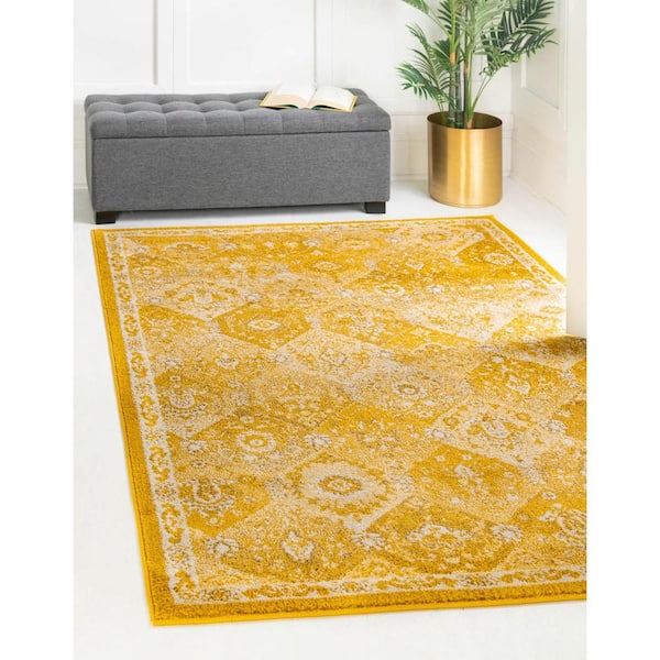 Penrose Blake Yellow 9 ft. x 12 ft. Area Rug