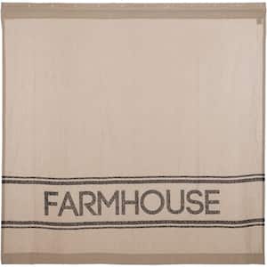 Sawyer Mill Charcoal Grey and Khaki 72 in. Farmhouse Shower Curtain