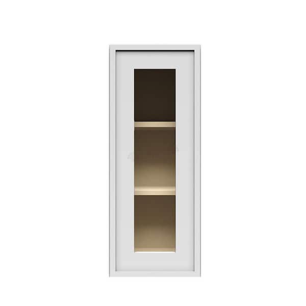 Slim Shaker Assembled 18 in. W x 30 in. H x 12 in. D Wall Kitchen Cabinet in White