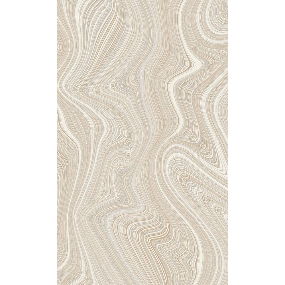 Ecru Beige Abstract Geometric Curve Lines Print Non Woven Non-Pasted Textured Wallpaper 57 Sq. Ft. price history on PriceWatchPro