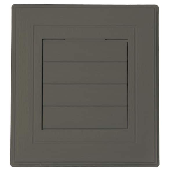 Novik 7.13 in. x 7.88 in. Dryer Vent Block in Charcoal Gray (Overall Dimensions 7.63 in. x 8.44 in. x 1.38 in.)
