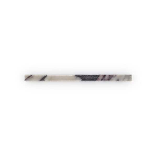 Calacatta Viola Multi .75 in. x 12 in. Polished Marble Wall Pencil Tile (1 Linear Foot / Each)