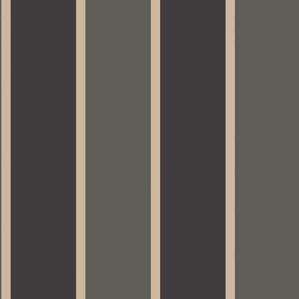 Unbranded Smart Stripes 3 Black/Gold Formal Stripe Sheen Finish Non-Pasted Vinyl on Non-Woven Wallpaper Roll