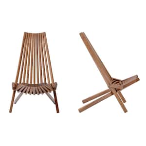 Natural Wood Folding Lawn Chair
