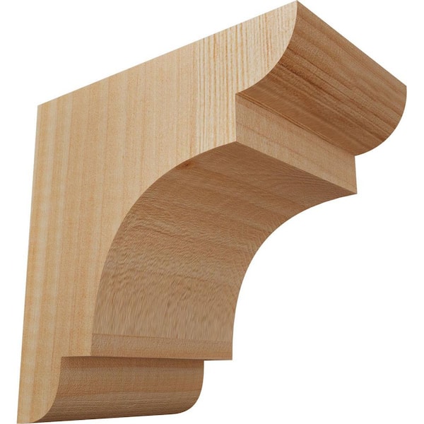 Ekena Millwork 3-1/2 in. x 6 in. x 6 in. Douglas Fir New Brighton Smooth Corbel