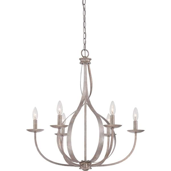 Quoizel Serenity 6-Light Italian Fresco Candle-Style Chandelier