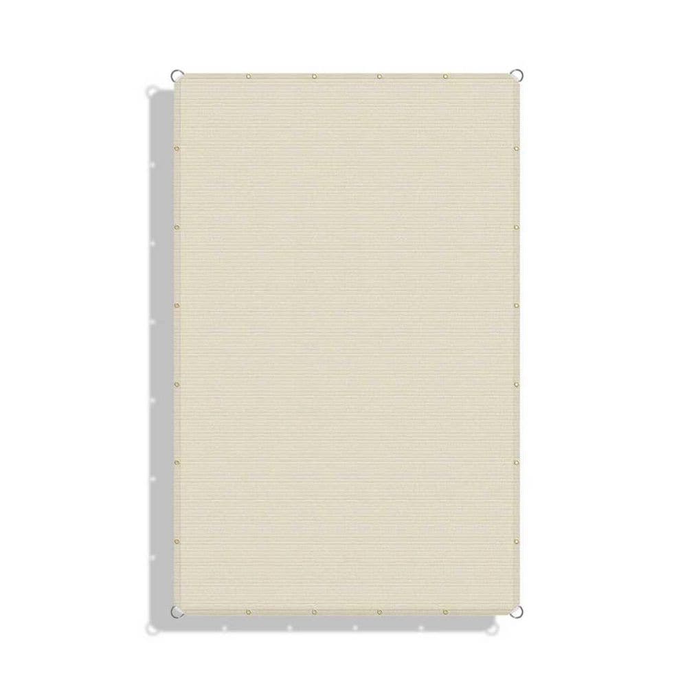 10 ft. x 20 ft. Shade Sail Straight Edge Rectangular Canopy Sail Shade Cloth Curved Shade Cover for Outdoor Garden,Beige price history on PriceWatchPro