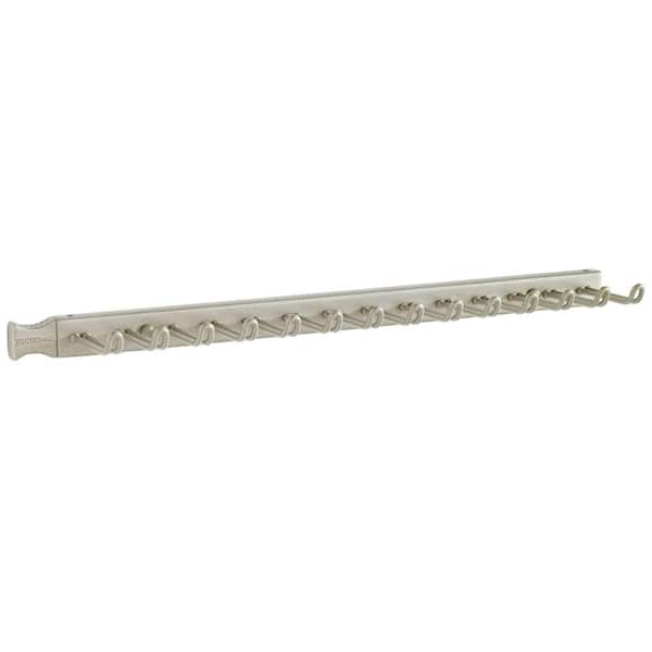 Wardrobe Tie /& belt rail 375mm length polished nickel finish with  screws x1