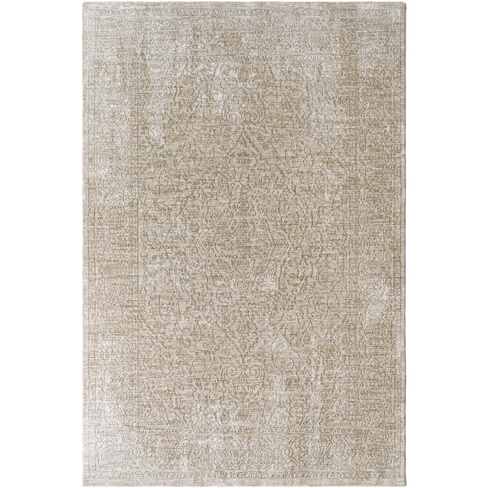 Livabliss Masterpiece Gray Traditional 8 ft. x 10 ft. Indoor Area Rug ...