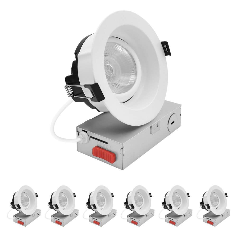 4 In. Integrated LED Regressed Gimbal LED Light, 5CCT, 15W, 1250LM 360º + 30º Rotation, Dimmable, IC Rated, ETL 6 Pack price history on PriceWatchPro