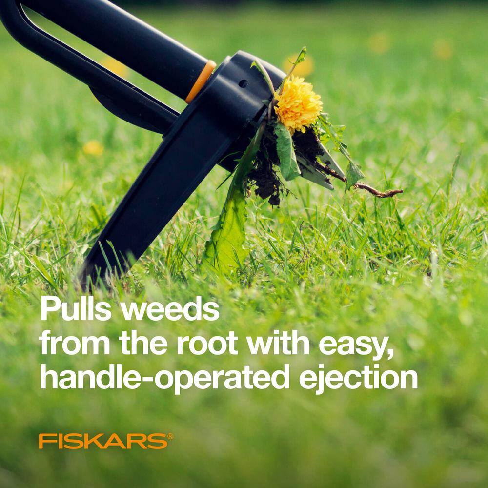 Fiskars 12" 4 Claw Stand Up Stainless Steel Hand Weeder