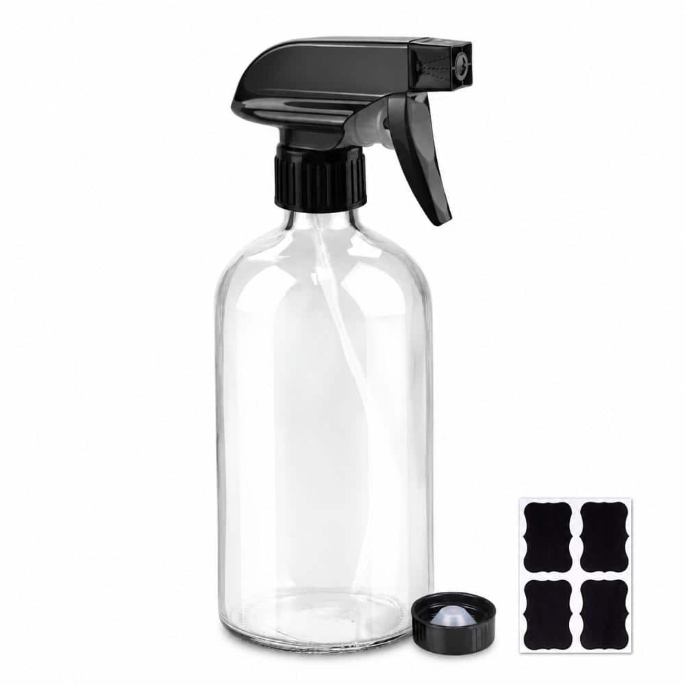 16 oz Clear Glass Boston Round Spray Bottle, Adjustable 3-Setting Nozzle, BPA-Free, Refillable, 1 Pack price history on PriceWatchPro