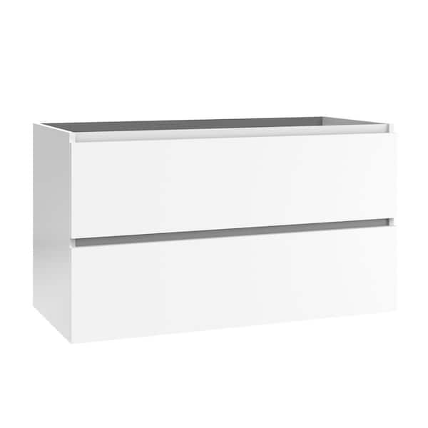 Flora 38.9 in. Bath Vanity Cabinet without Top in Glossy White Assembled