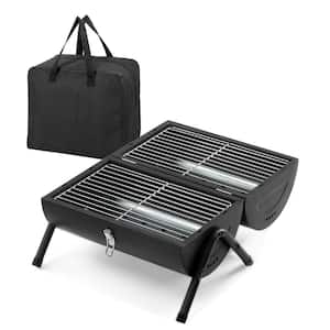 Fire Sense HotSpot Notebook Portable Charcoal Grill in Black 60508