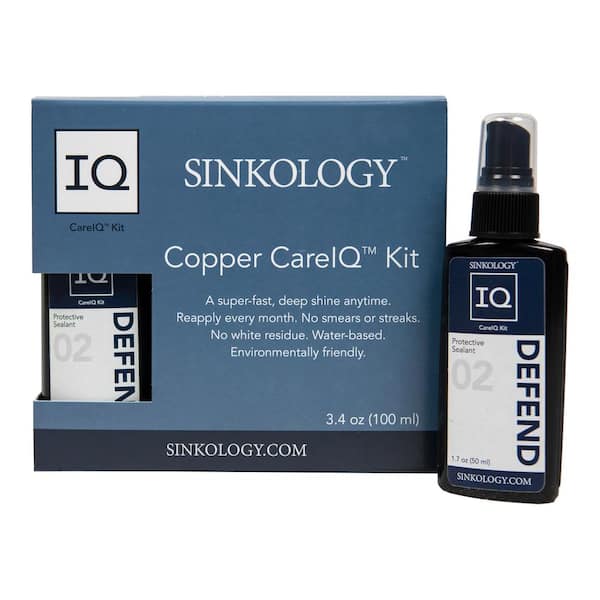 SINKOLOGY Copper CareIQ Kit, 3.4 oz. Defend Cleaner Sealant and Microfiber Cloth