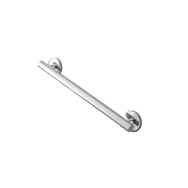 SIGNATURE HARDWARE Contemporary 18 in. Exposed Screw Grab Bar in Polished Chrome