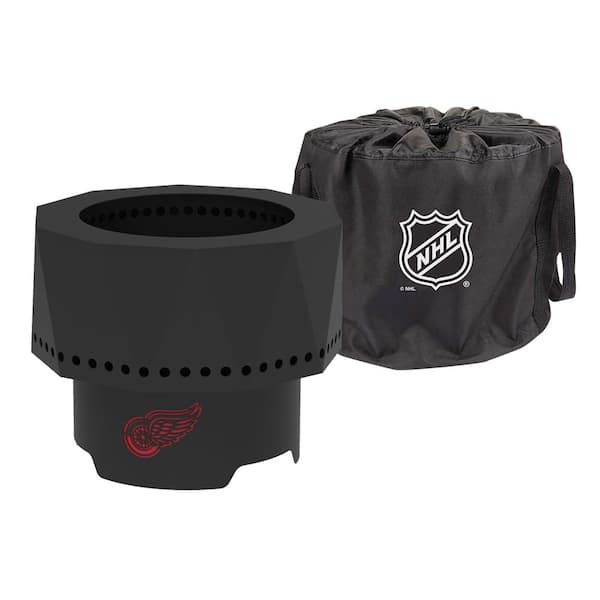 BLUE SKY OUTDOOR LIVING The Ridge NHL 15.7 in. x 12.5 in. Round Steel Wood Pellet Portable Fire Pit - Detroit Red Wings