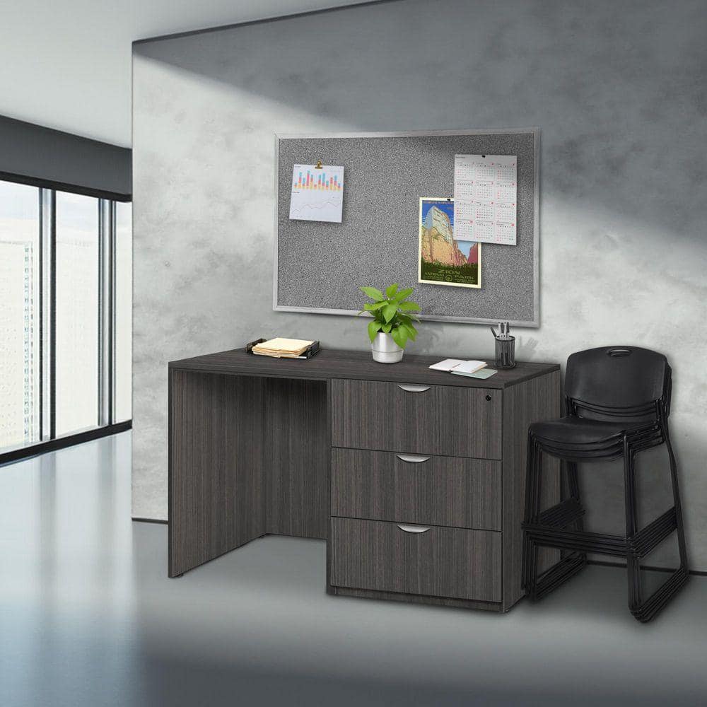 Legacy 72 in. Ash Grey Stand Up Side to Side Lateral File/ Desk