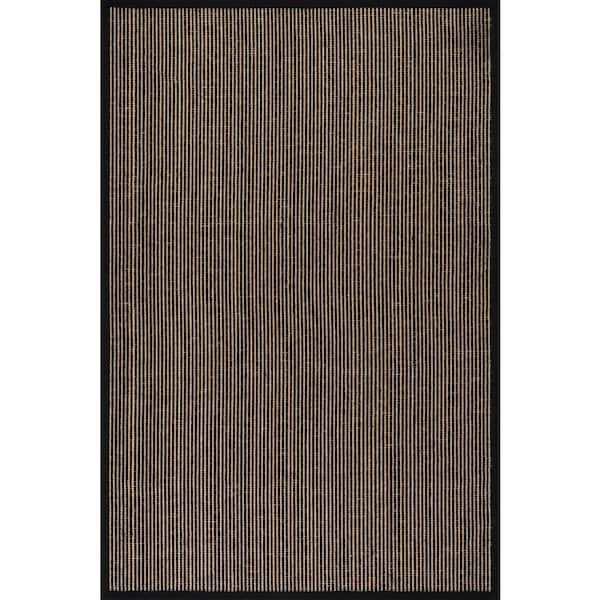 Patricia Jute and Wool Black 6 ft. x 9 ft. Indoor Area Rug
