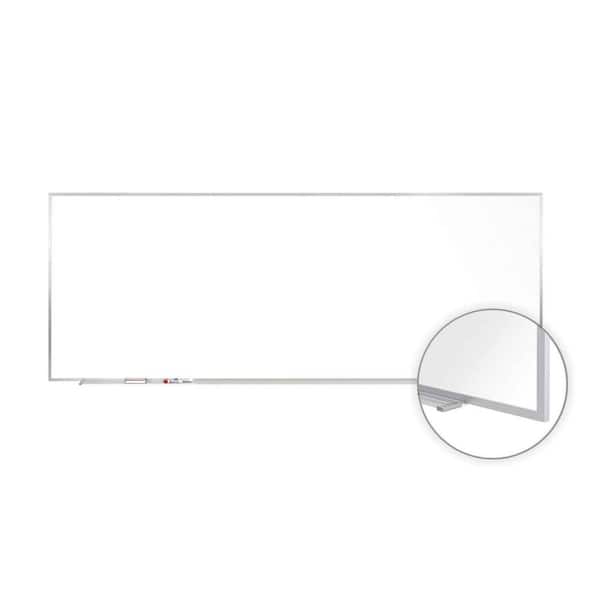 ghent M1 48 in. x 144 in. Magnetic Porcelain Whiteboard with Aluminum Frame, 1-Pack