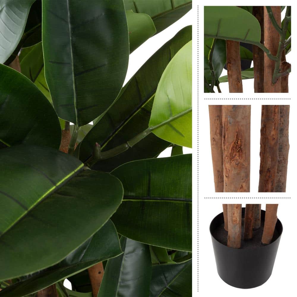Lush Green 70" Faux Pine Bonsai Topiary in Pot - Outdoor Compatible