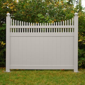 4 in. x 4 in. x 6 ft. Tan Vinyl Fence End Post