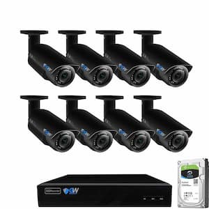 8-Channel 8MP 2TB NVR Security Camera System 8 Wired Bullet Cameras 2.8mm-12mm Motorized Lens Human/Vehicle Detection