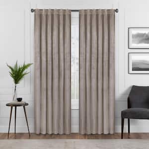 Harper Thermalayer Mushroom Polyester Solid 50 in. W x 84 in. L Lined Noise Cancelling Rod Pocket Blackout Curtain