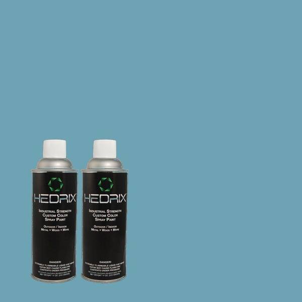 Hedrix 11 oz. Match of 540D-5 Tropical Splash Gloss Custom Spray Paint (2-Pack)