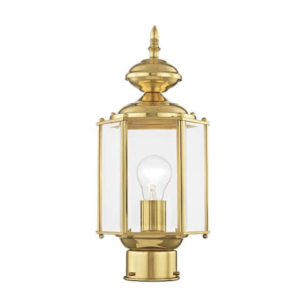 AVIANCE LIGHTING Bannington 1 Light Polished Brass Outdoor Post Top Lantern