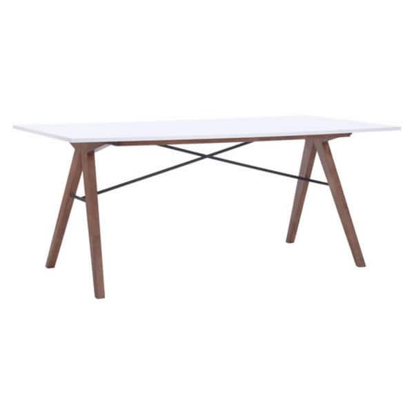 HomeRoots Julia 29.5 in. Walnut and White Wood End Table