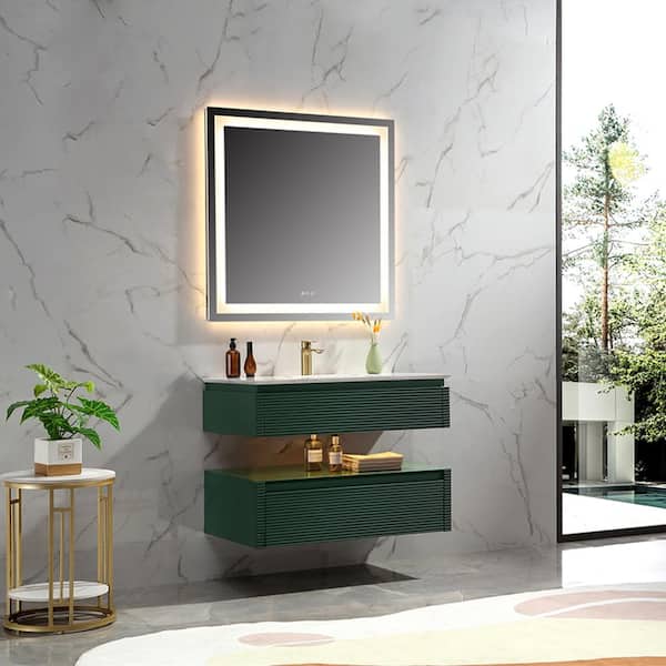 Lonni 36 in. W x 20.7 in. D x 19.6 in. H Floating Single Sink