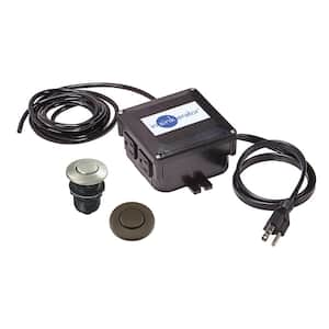Garbage Disposal Dual Outlet Sink-Top Air Switch Kit in Oil-Rubbed Bronze for Disposals and Instant Hot Water Dispensers