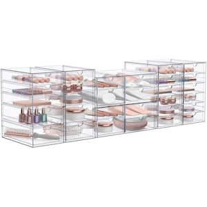 Stackable 30-Drawers Cosmetic Organizer Clear
