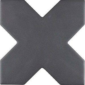 Siena Gray 5.35 in. x 5.35 in. Matte Ceramic Cross-Shaped Wall and Floor Tile (5.37 sq. ft./case) (27-pack)