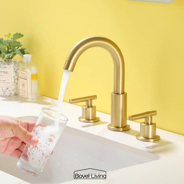 Brushed Gold Faucet Sink Bathroom Handle Tap Kitchen Hot & Cold Mixer  Faucet 