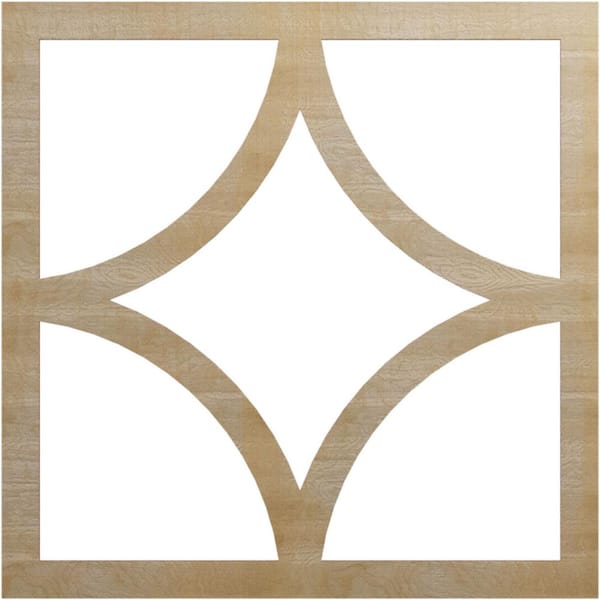 Ekena Millwork 34 in. x 17 in. x 0.375 in. Wood Medallion Moulding