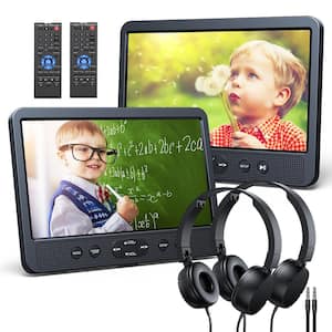 1080p Dual Car DVD Player AV in & AV Out USB/TF Card with HDMI Input Wall Charger 2 Headphones